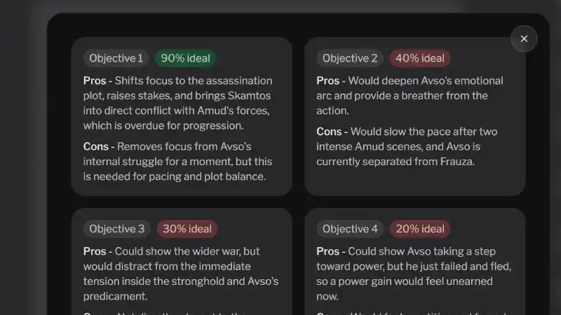 Reasoning about the story